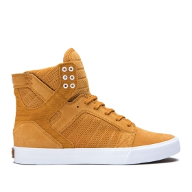 Mens Supra High Top Shoes SKYTOP Desert/white | AU-67454